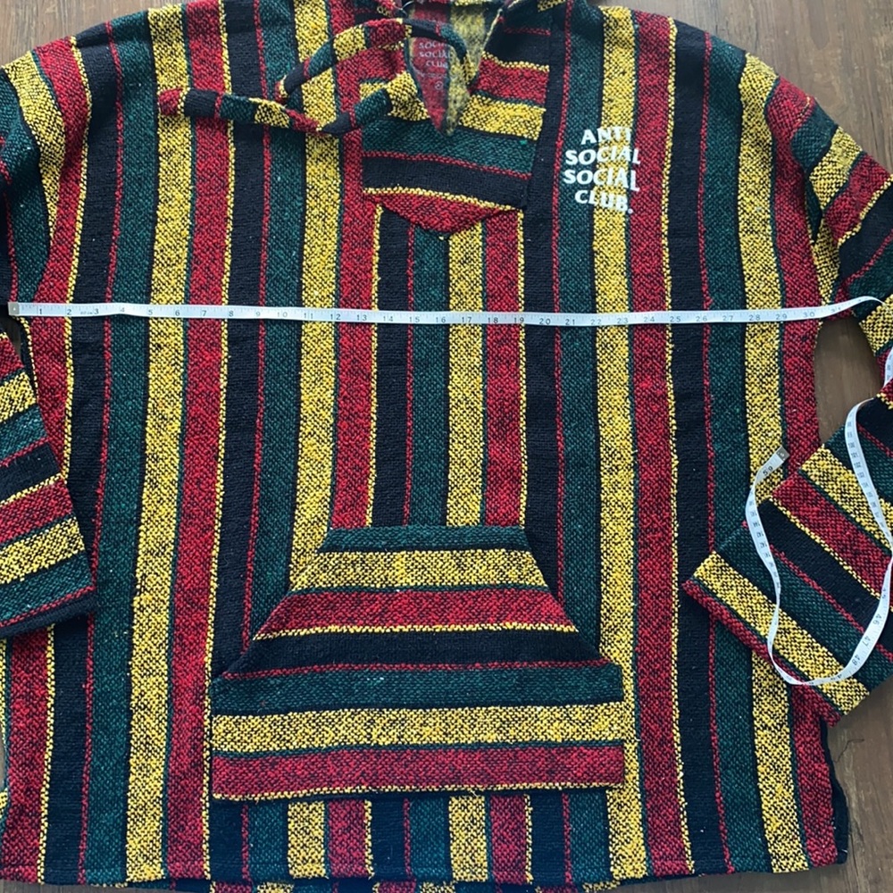 Anti Social Social Club Todd Rasta Poncho Hoodie - Picture 4 of 7